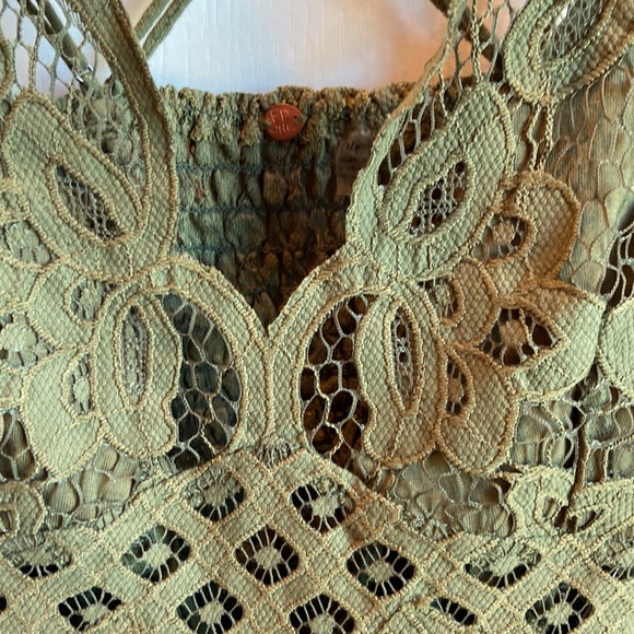 15. Free People Womens Adella CamiIn Olive Sparrow - Picture 3 of 8